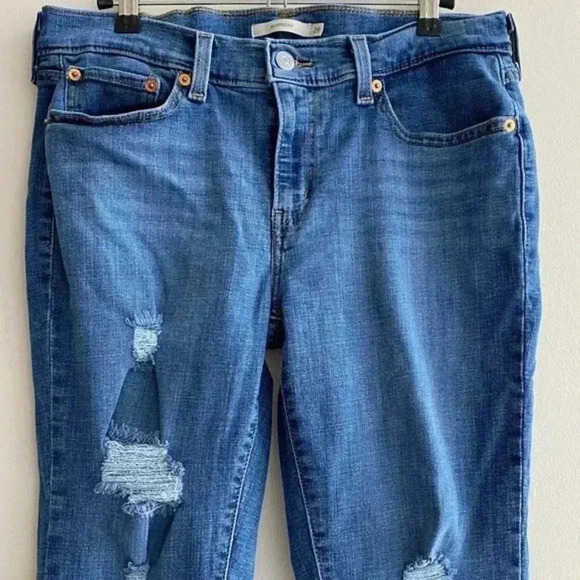 Levi’s Women’s Boyfriend Jeans - Hawaii Blue (Waterless) Wash - Size 29 - Picture 3 of 14